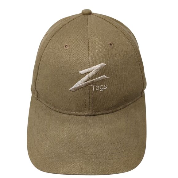Z Tags Strapback Hat Tan One Size Adjustable Embroidered Solid 6 Panel - Picture 1 of 8